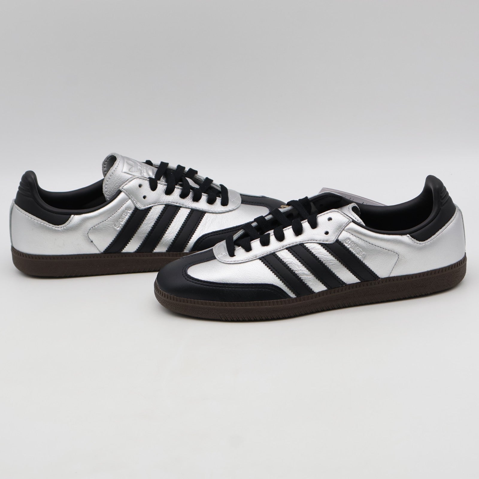 KI8464 adidas Originals Samba OG Silver Metallic Core Black Dark Brown (Men's)