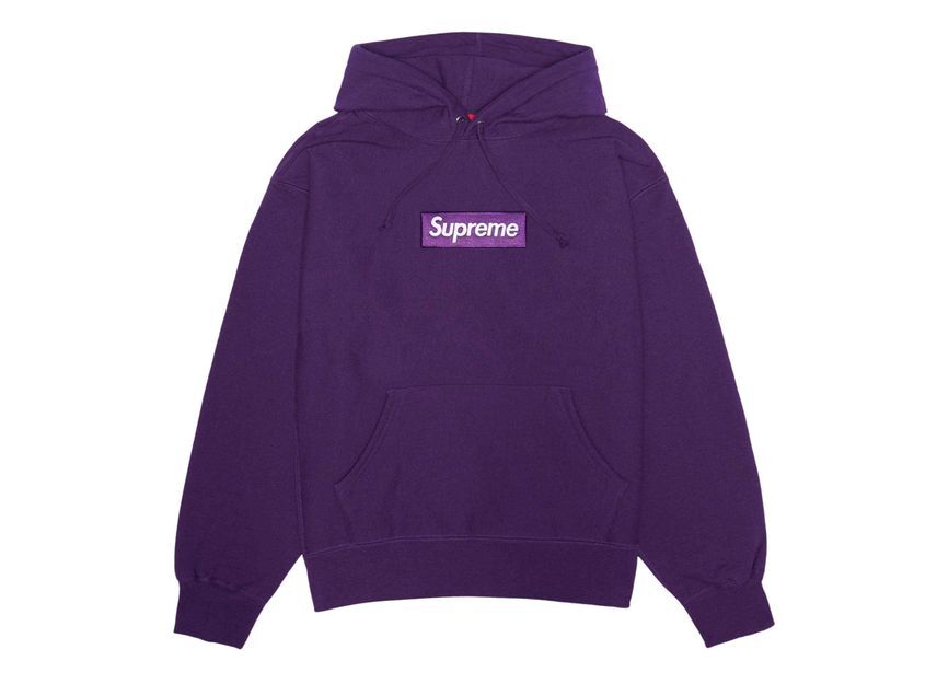 Supreme Box Logo Hooded Sweatshirt Purple (23FW)