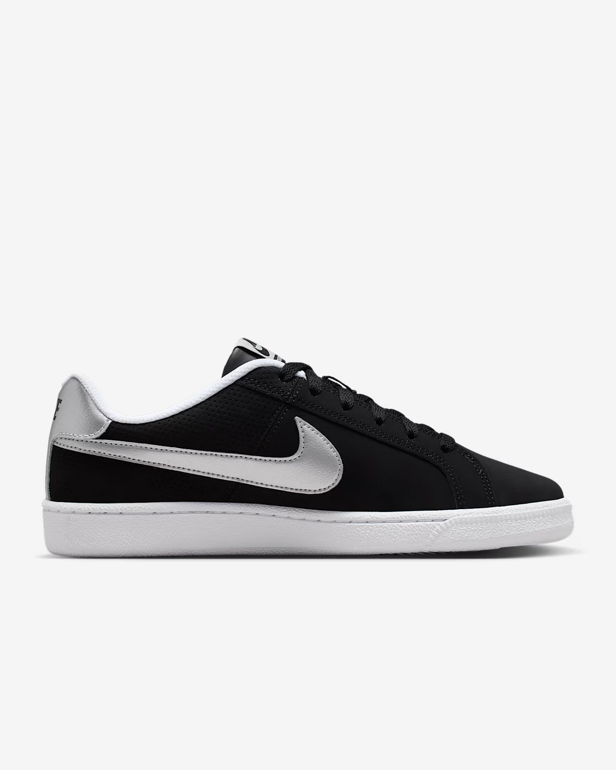 749867-001 Nike Women's Court Royale Black White Metallic Silver (Women's)