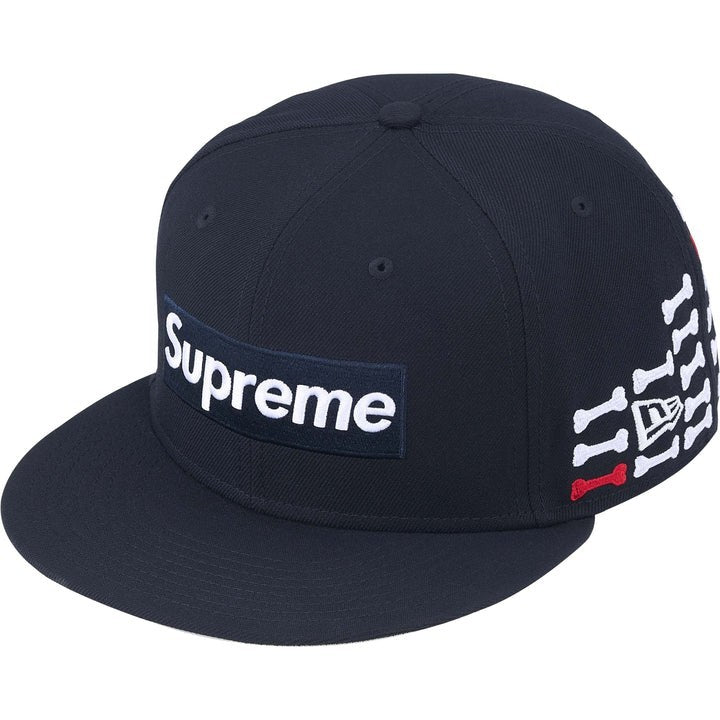 Supreme Bones Box Logo New Era Navy
