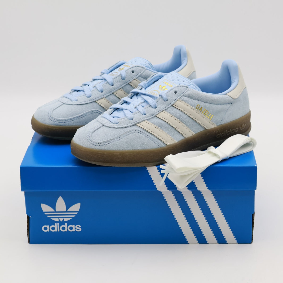 JI2717 adidas Originals Gazelle Indoor Clear Sky Off White Gum (Women's)