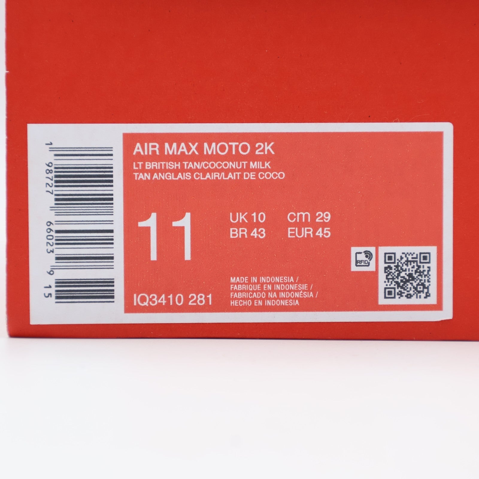 IQ3410-281 Nike Air Max Moto 2K Light British Tan Coconut Milk (Men's)