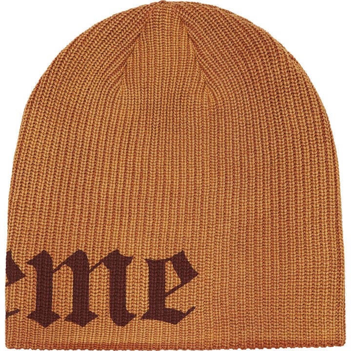 Supreme Old English Printed Beanie Brown