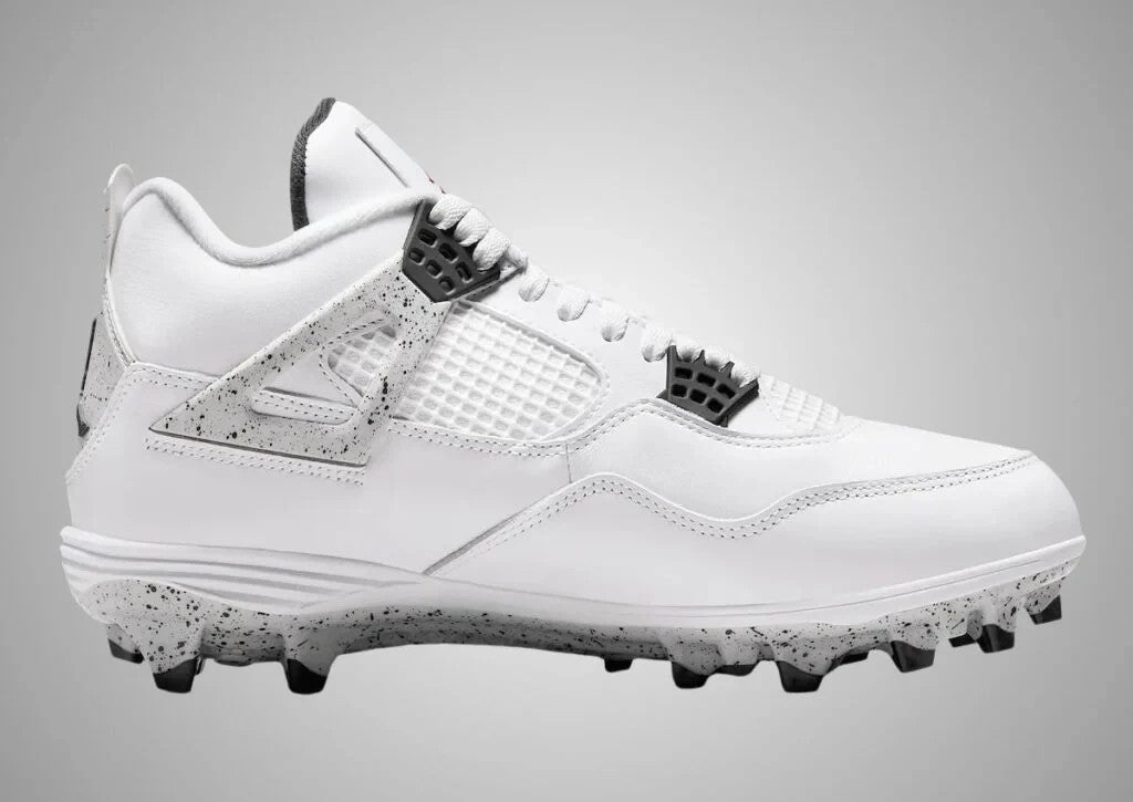 HQ0207-106 Nike Air Jordan 4 Cleat White Fire Red (Men's)