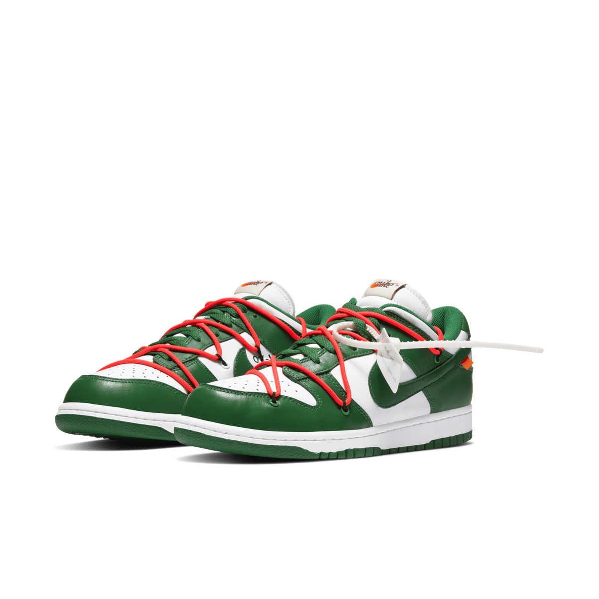 CT0856-100 OFF-WHITE Ã Nike Dunk Low  White/Pine-Green (Men's)