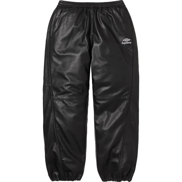 Supreme Umbro Leather Track Pant Black