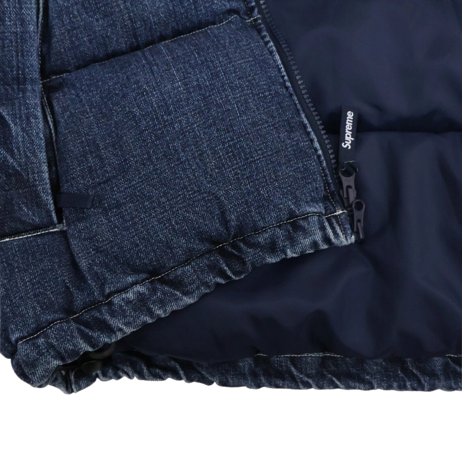 Supreme Nike Denim Puffer Vest Indigo