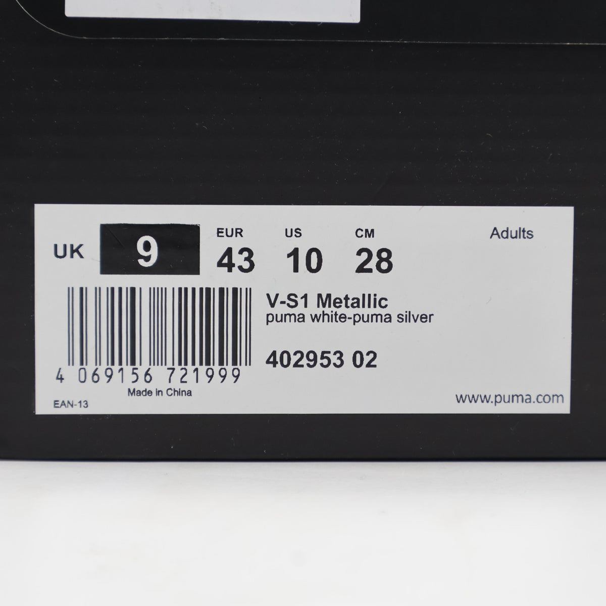 402953-02 Puma V-S1 Metallic White Silver (Men's)