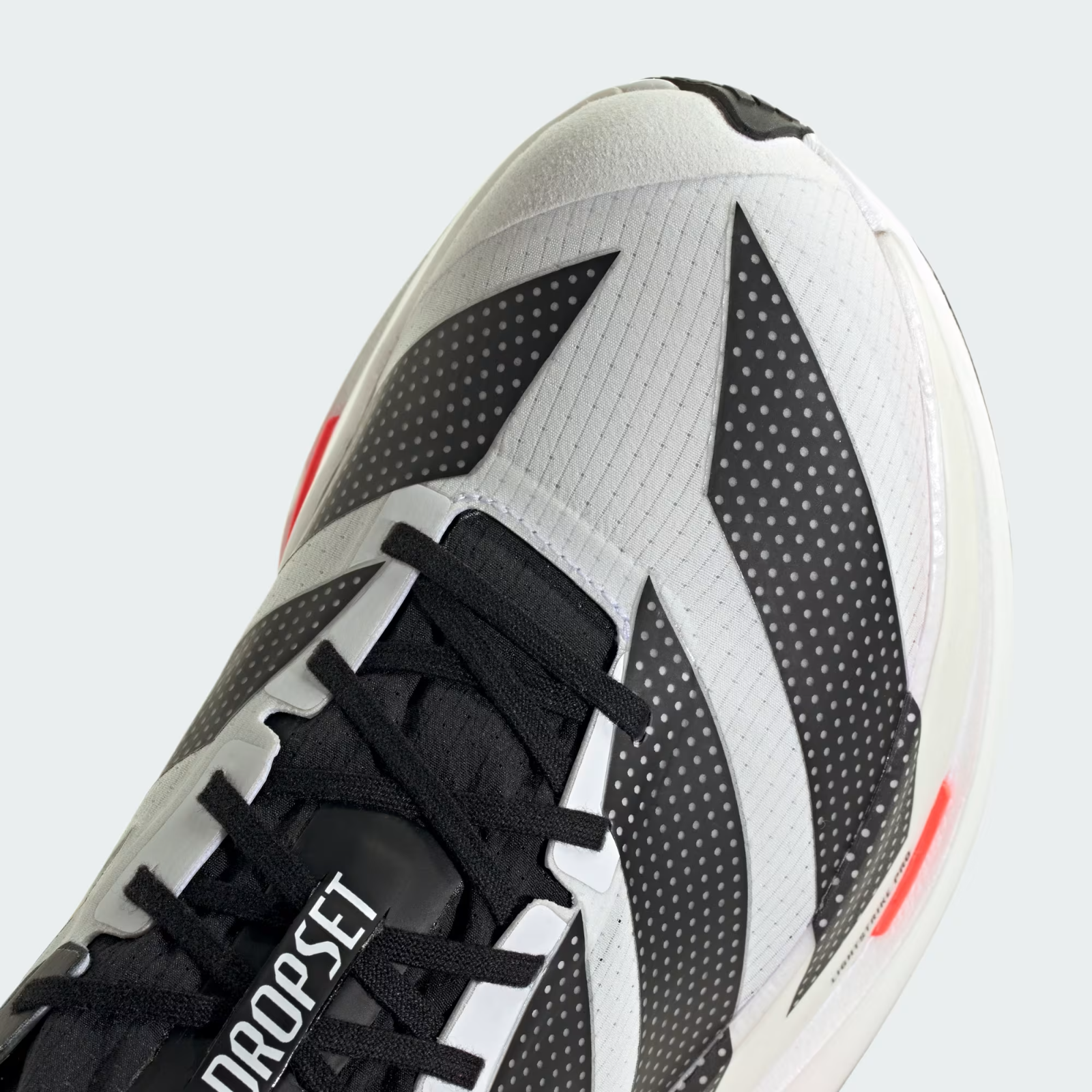 LA6218 adidas Adizero Dropset Elite "Cloud White/Solar Red/Core Black" (Men's)