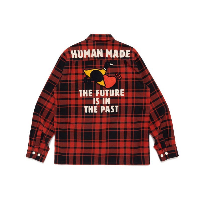 HUMAN MADE Flannel Check Shirt"Red