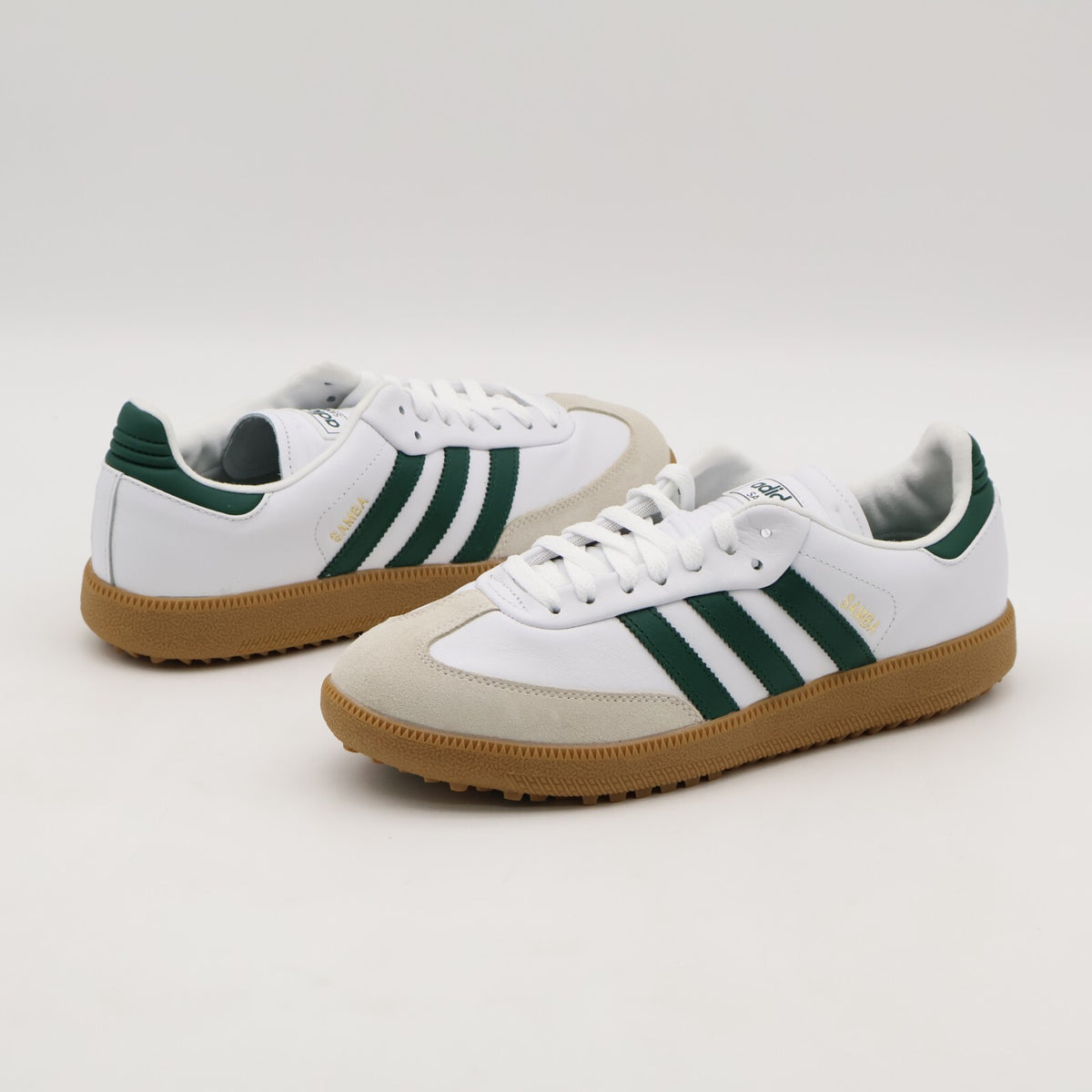 JH6151 adidas Samba Spikeless Golf Cloud White Collegiate Green Gum (Men's)