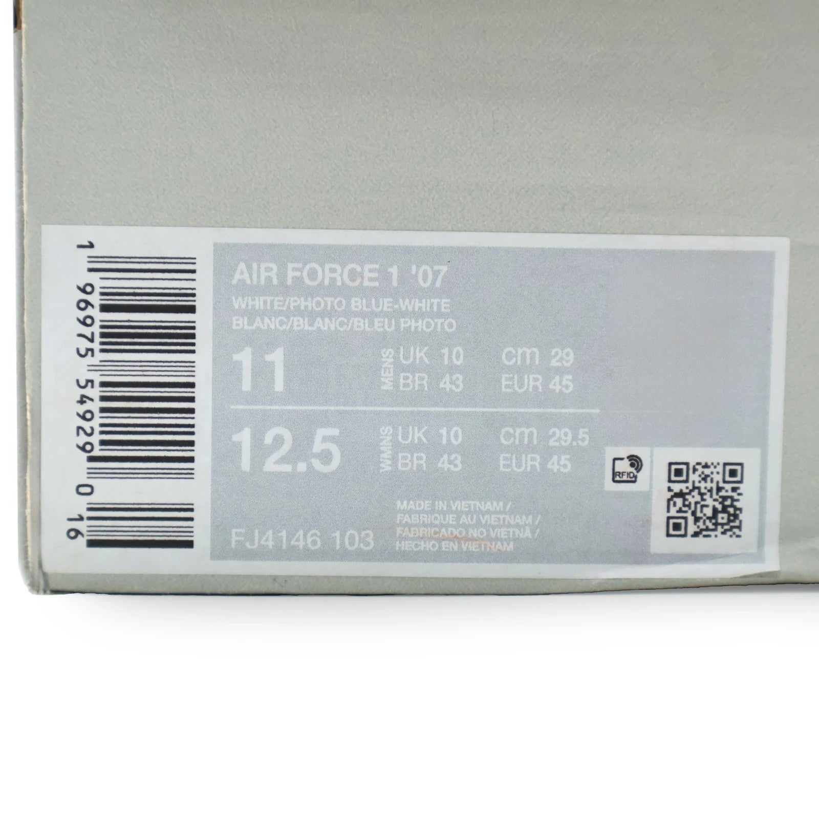 FJ4146-103 Nike Air Force 1 Low White Photo Blue (Men's)