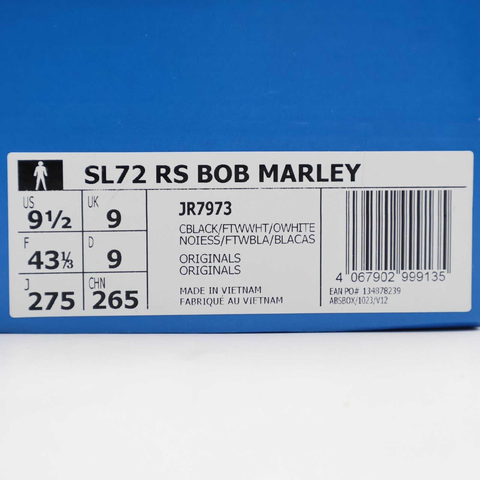 JR7973 Bob Marley adidas Originals SL 72 RS One Love Core Black Cloud (Men's)