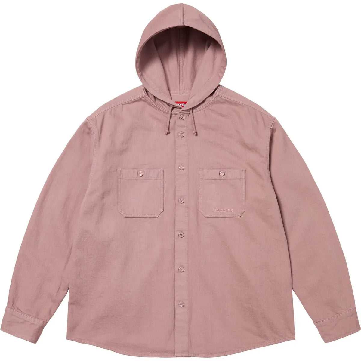 Supreme Hooded Denim Shirt Dusty Pink