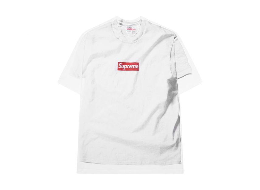 Supreme x MM6 Maison Margiela Box Logo Tee White