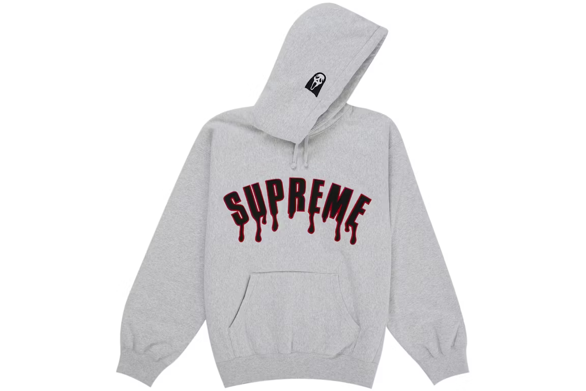Supreme Ghostface Arc Hooded Sweatshirt Ash Grey