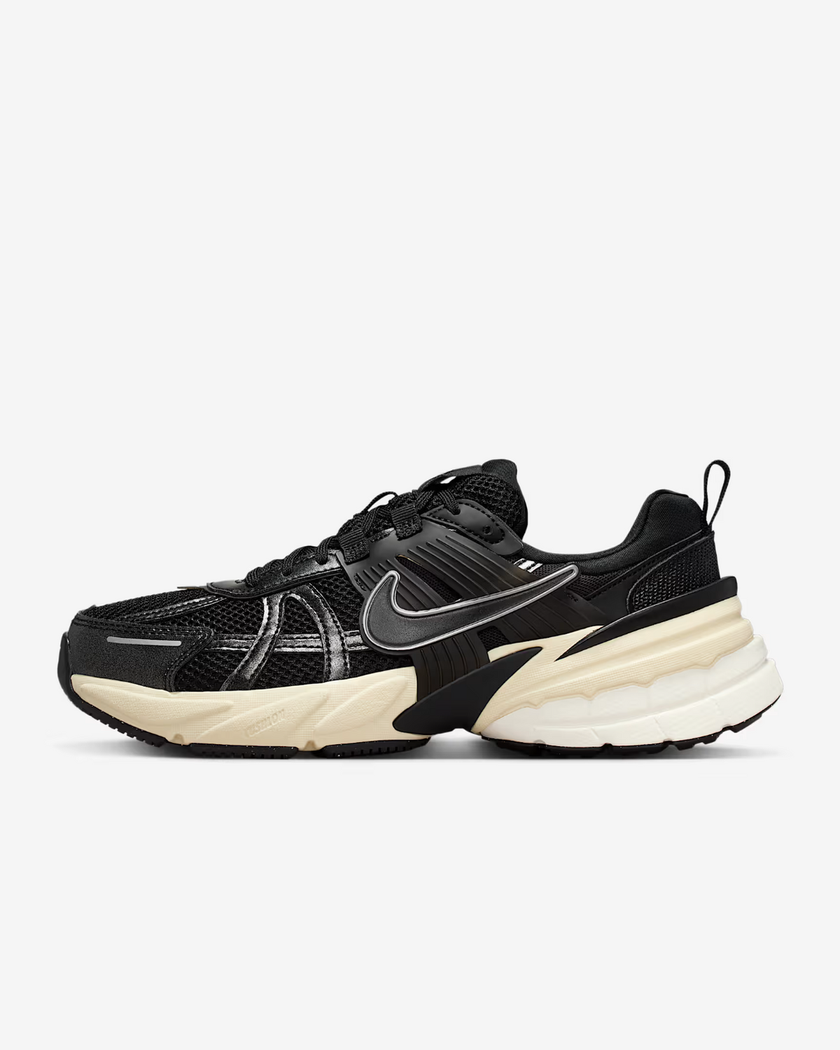 FD0736-012 Nike V2K Run Shoes Black Metallic Silver Muslin Black (Womenâs)