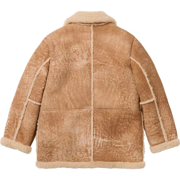 Supreme Schott Shearling Coat Tan