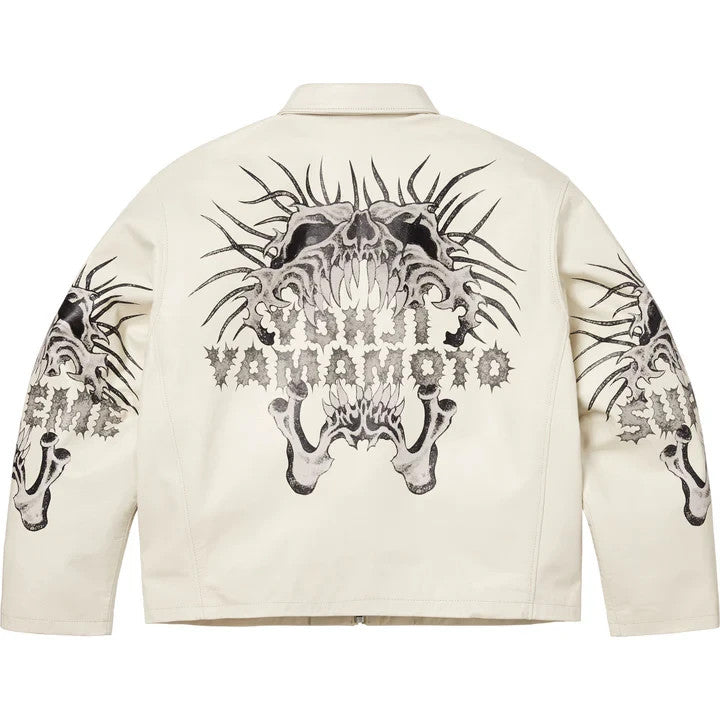 Supreme Y's by Yohji Yamamoto Leather Jacket White