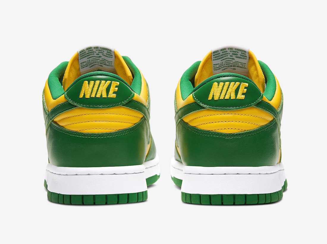 CU1727-700 Nike Dunk Low SP Brazil Varsity Maize Pine Green White (Men's)