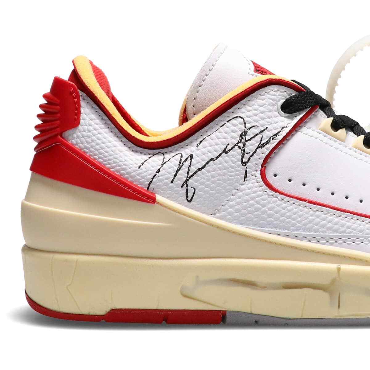 DJ4375-106 Off-White Ã Nike Air Jordan 2 Low White and Varsity Red (Men's)