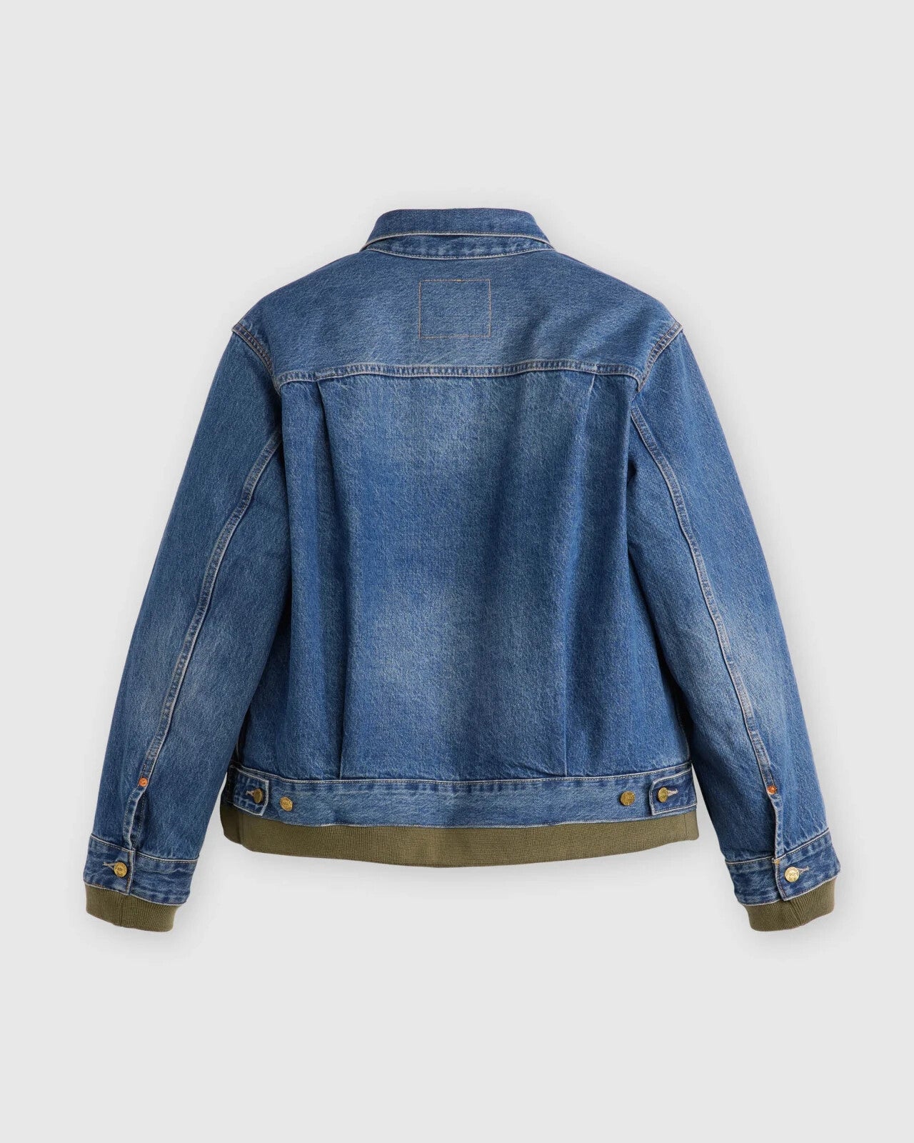 sacai LEVI'S Men's Denim Nylon Twill Reversible Blouson Blue Khaki