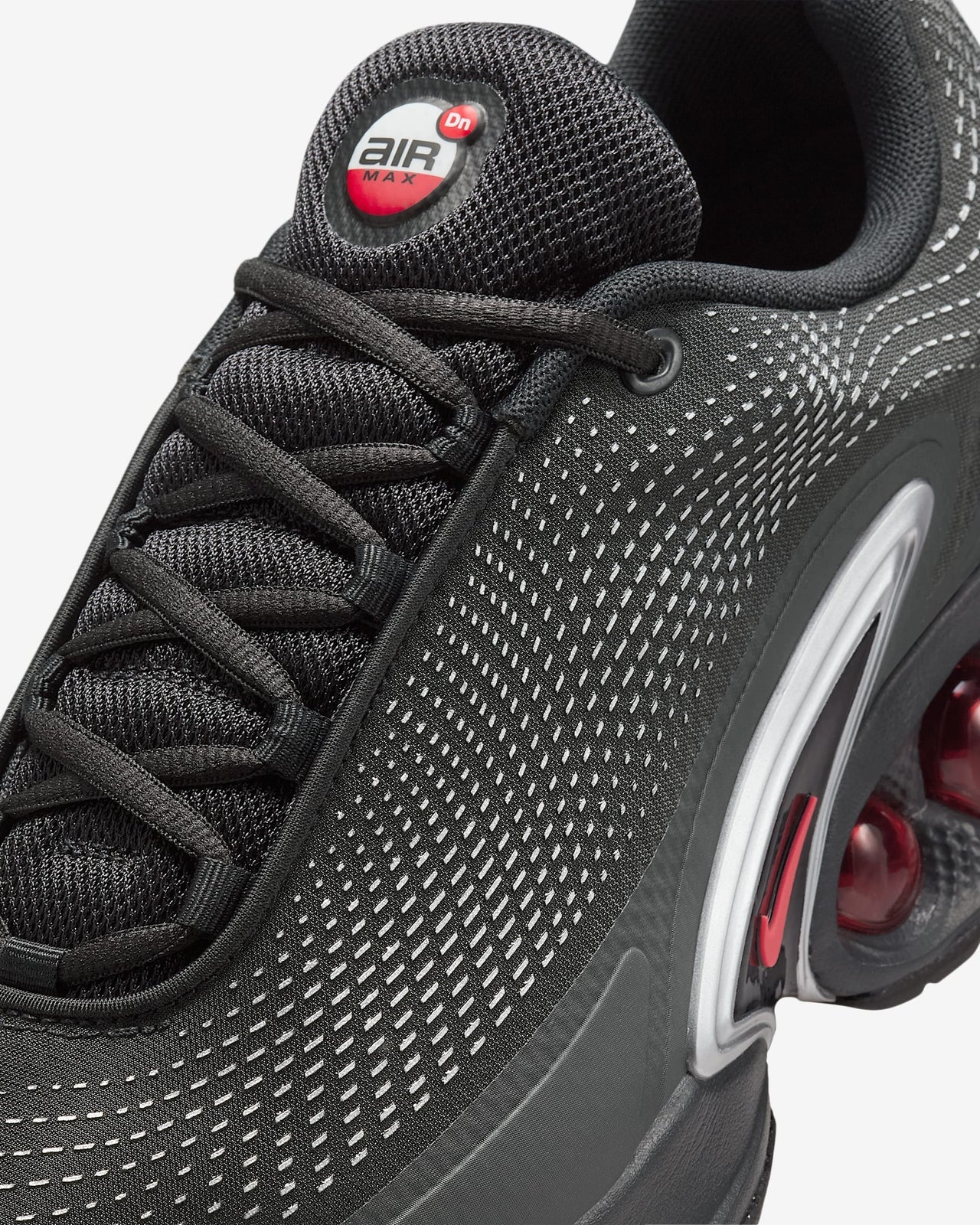 DV3337-016 Nike Air Max DN Black Metallic Silver University Red (Men's)