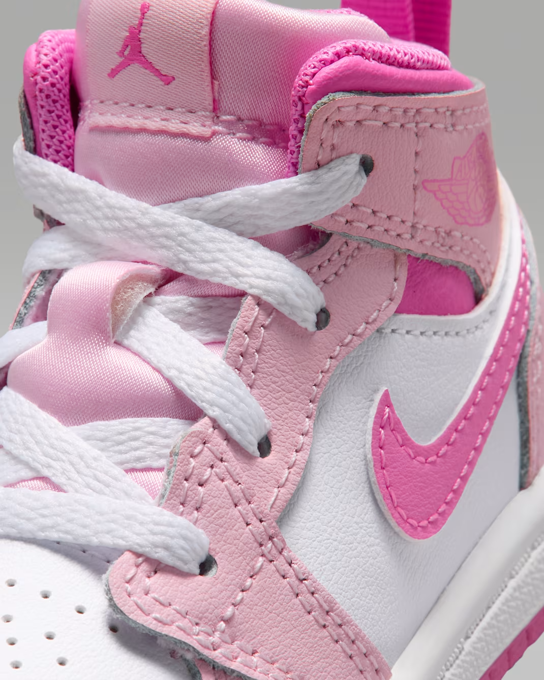 DQ8425-601 Nike TD Jordan 1 Mid "Pink Foam/China Rose" (Toddler)