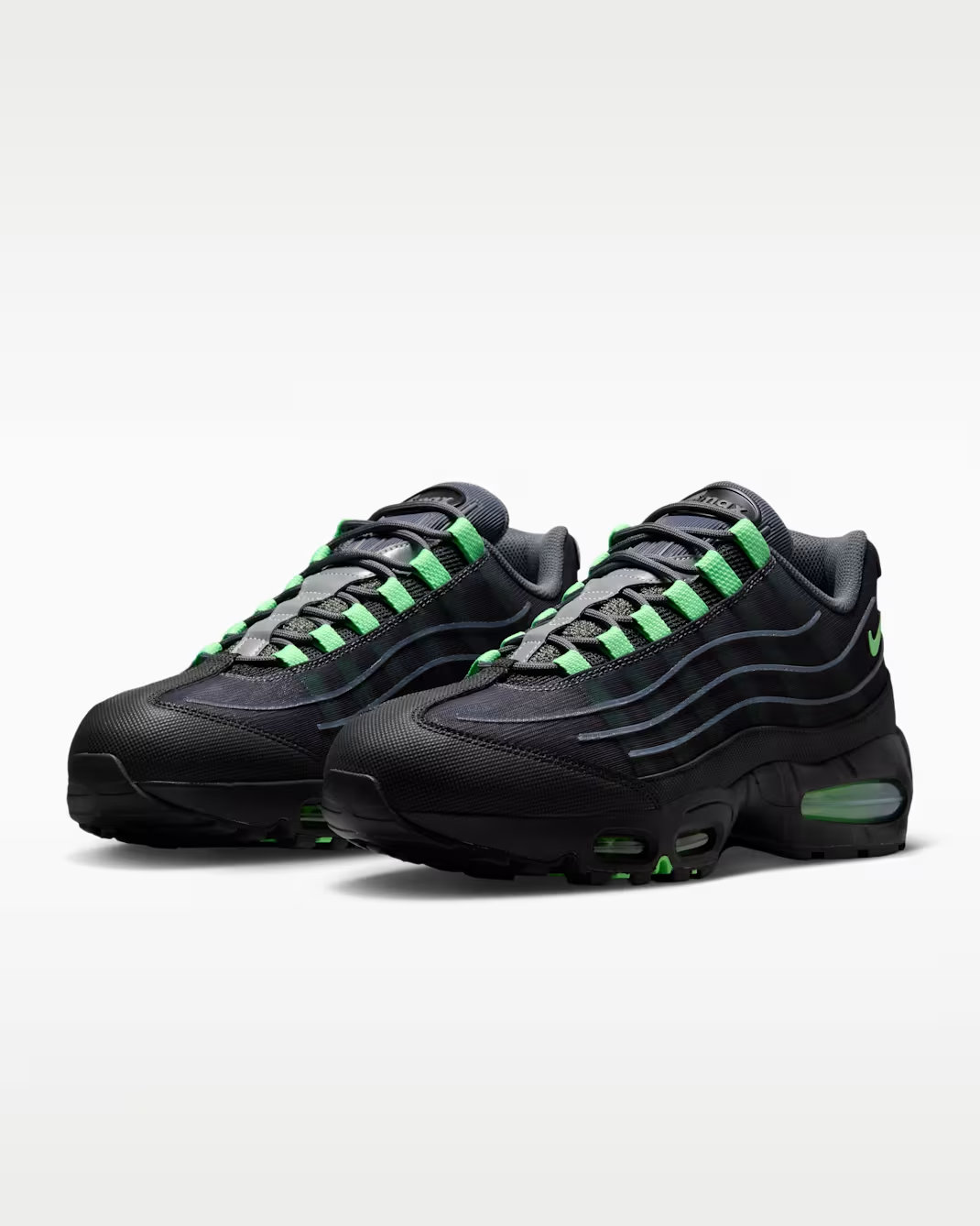 IH7853-004 Nike Air Max 95 Big Bubble Tech "Iron Grey/Dream Green" (Men's)