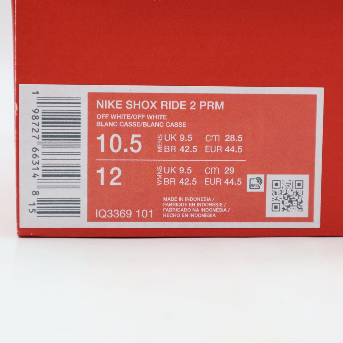 IQ3369-101 Nike Shox Ride 2 Premium Morse Code (Men's)