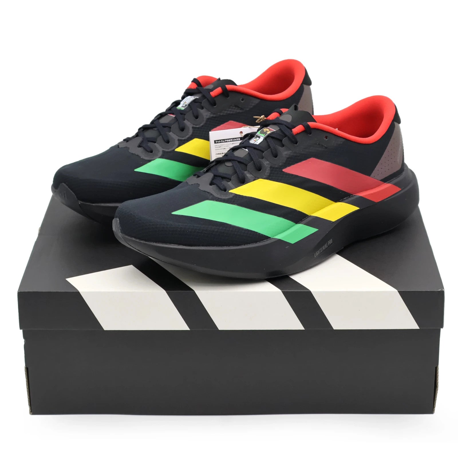 KJ6160 Bob Marley adidas Adizero Evo SL Core Black Vivid Green Bold (Men's)
