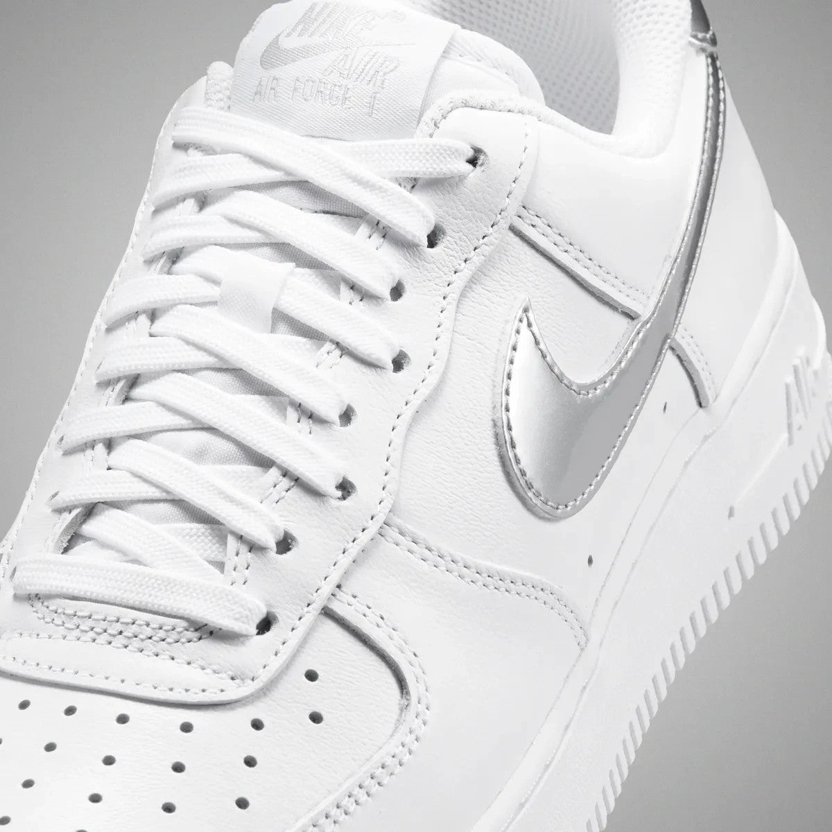 IV5102-100 Nike Air Force 1 '07 White Metallic Silver (Women's)