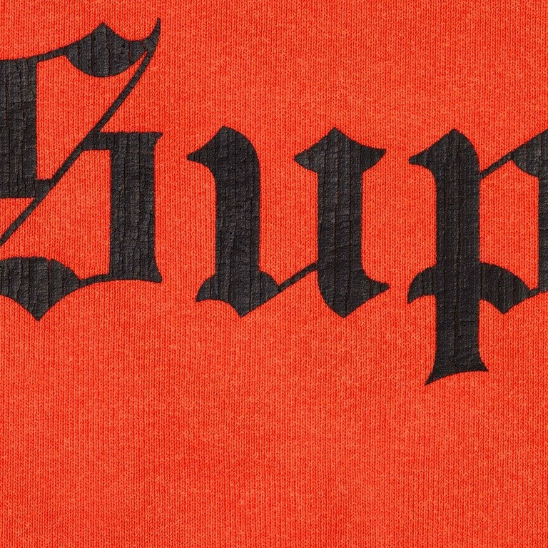 Supreme Washed Old English Hooded Sweatshirt Orange