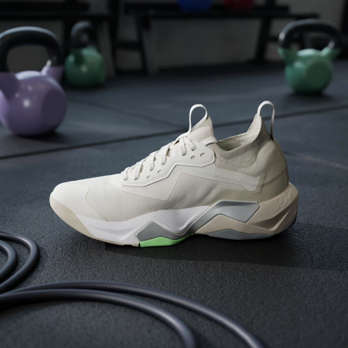 JS3171 adidas Rapidmove ADV 2 Chalk White Beige Lime Burst (Men's)