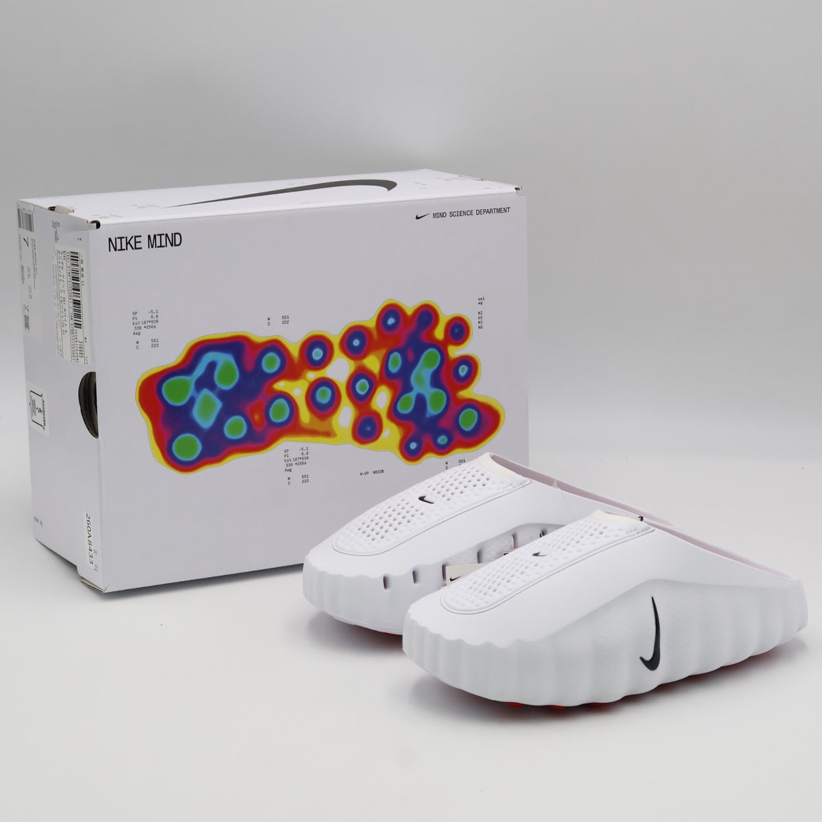 HQ4307-101 Nike Mind 001 Mules White Speed Red (Men's)