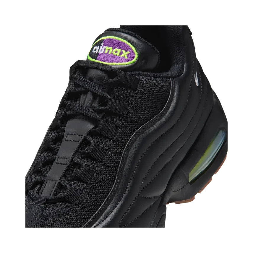 IQ7127-001 Nike Air Max 95 Big Bubble PRM "Black/Gum Medium Brown/Volt"