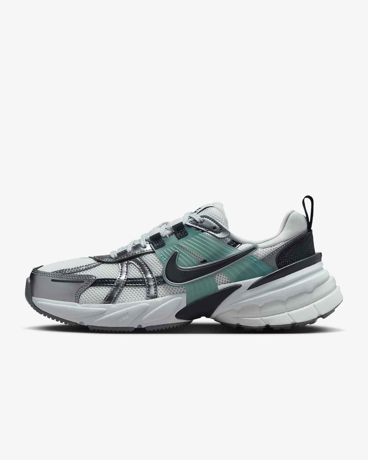 HQ3484-121 Nike Women's V2K Run Summit White Metallic Cool Gray Pure (Women's)