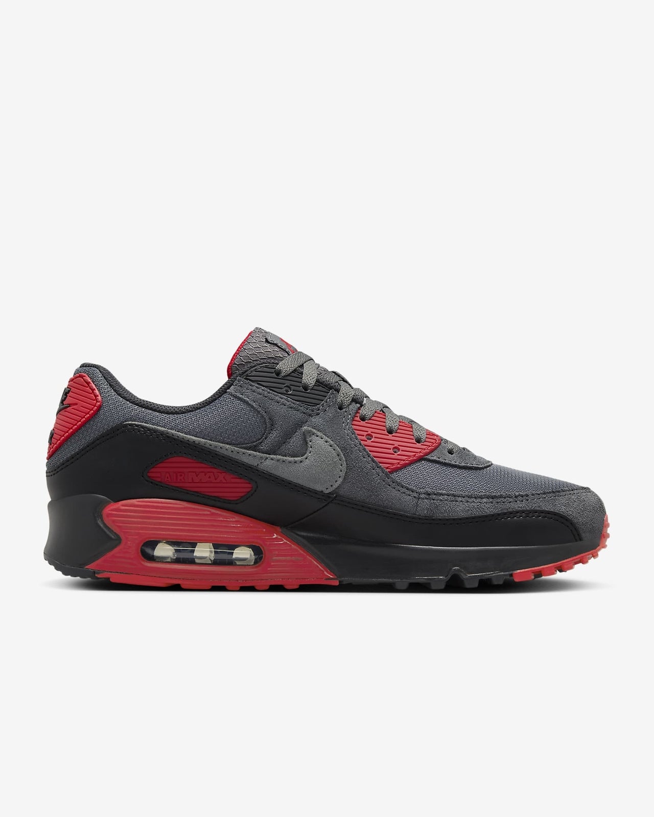 DM0029-007 Nike Air Max 90 Grey Red (Men's)