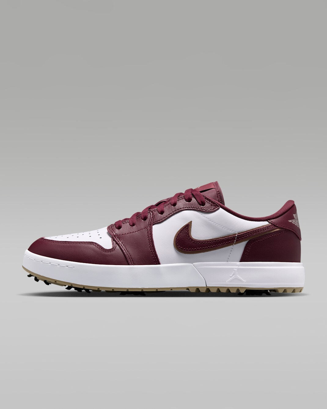 IQ3417-601 Nike Air Jordan 1 Low Golf Spike "Dark Team Red/White" (Men's)