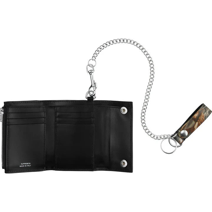 Supreme Leather Chain Wallet (25FW) RealtreeÂ® Hardwoods Camo
