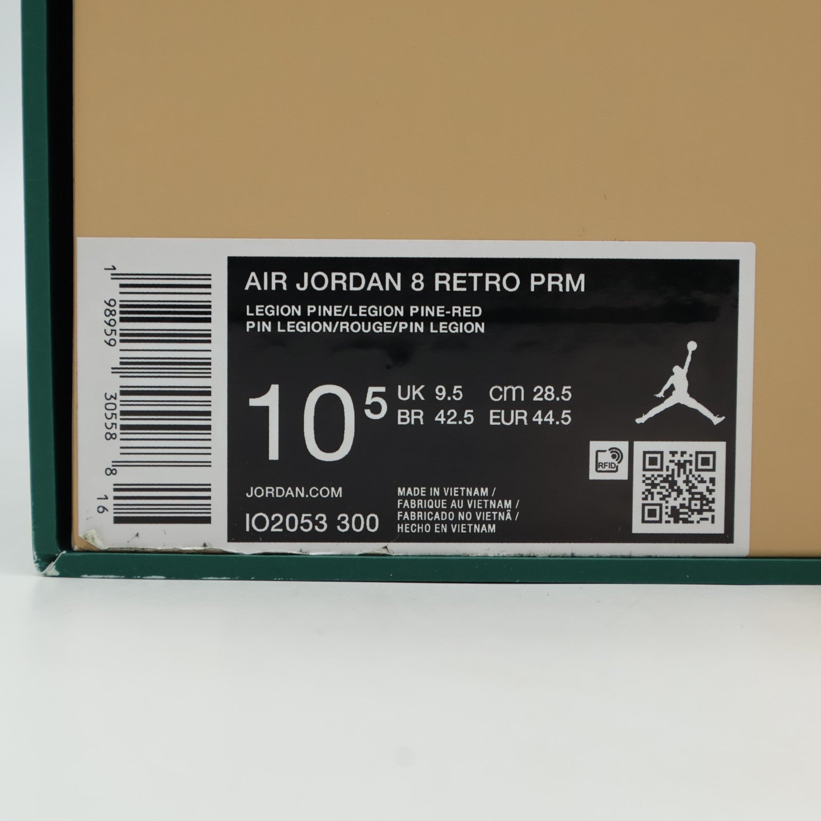 IO2053-300 Nike Air Jordan 8 Retro PRM "Bin 23" (Men's)