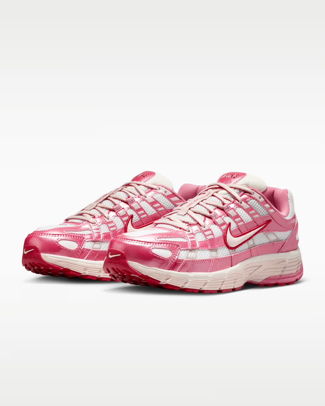 IO3496-100 Nike P-6000 Summit White Peony Team Crimson Silt Red (Women's)