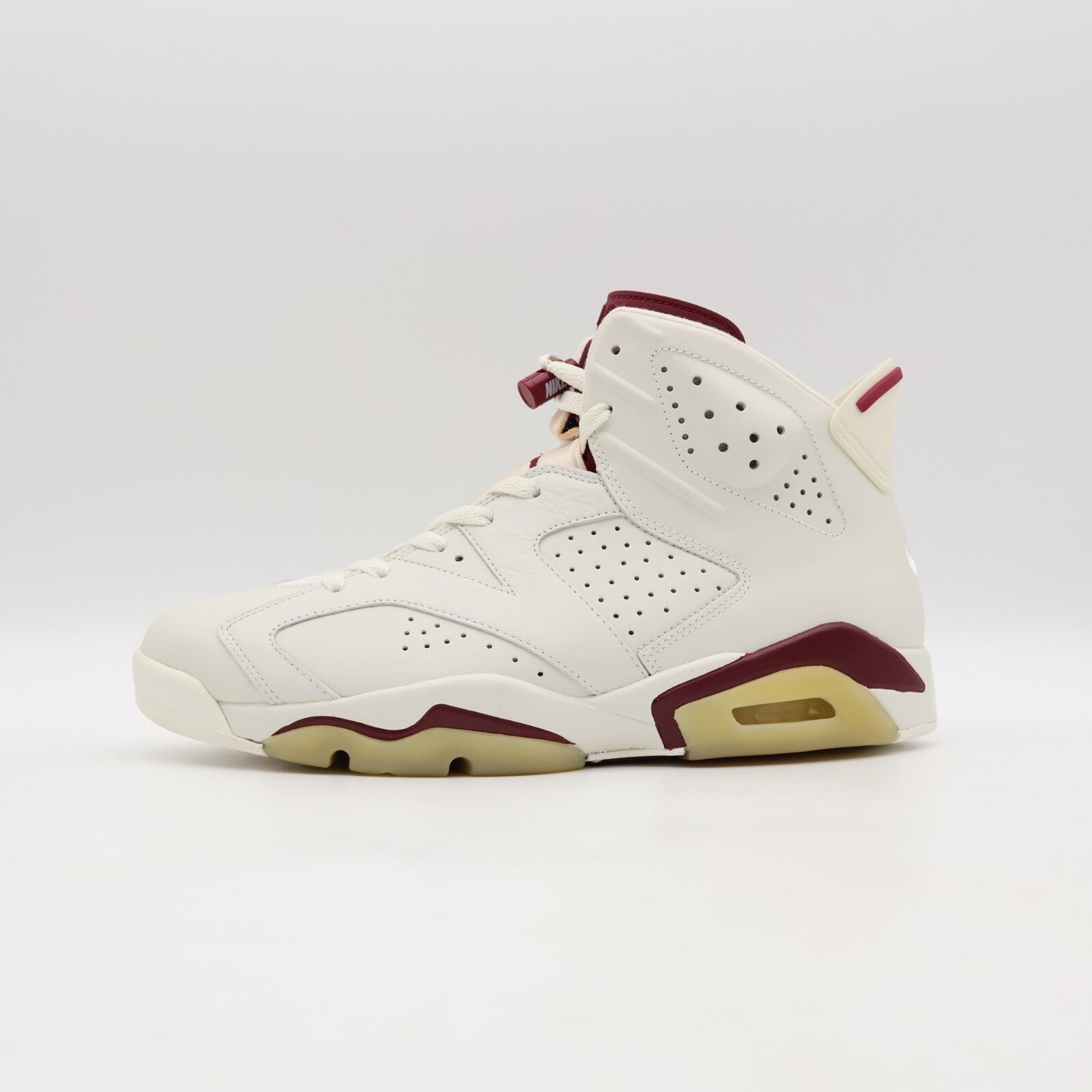 384664-116 Nike Air Jordan 6 Retro Maroon White Red Cream Ivory Burgundy Wine