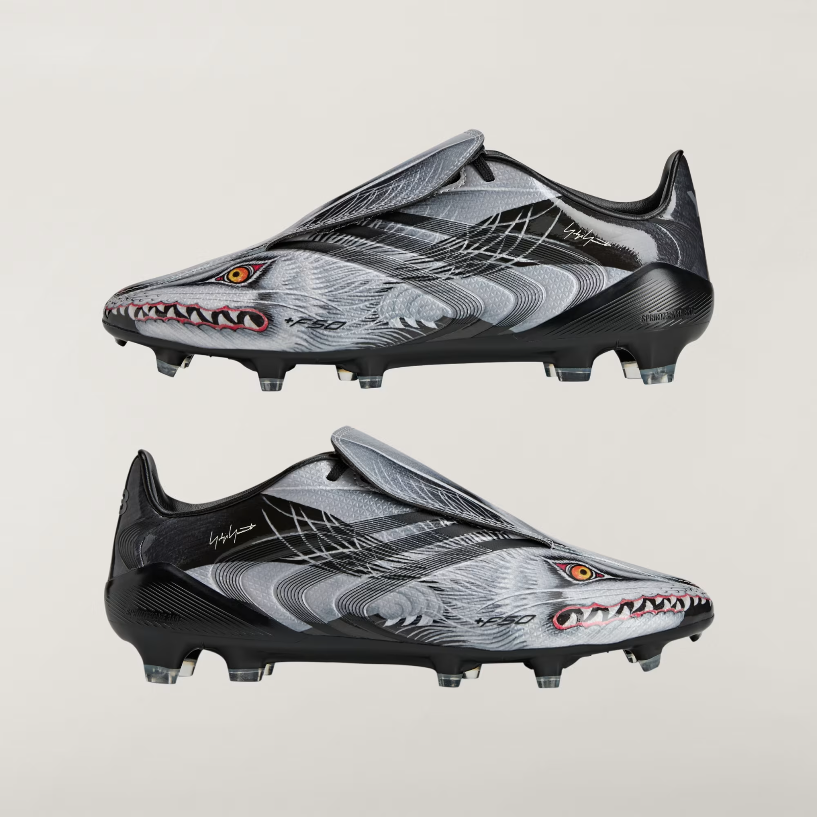 KJ6541 adidas Y-3 F50 Tunit FG Silver Metallic Black Grey Three (Men's)