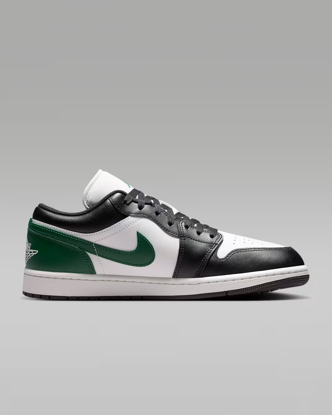553558-047 Nike Air Jordan 1 Low "Black/Gorge Green" (Men's)