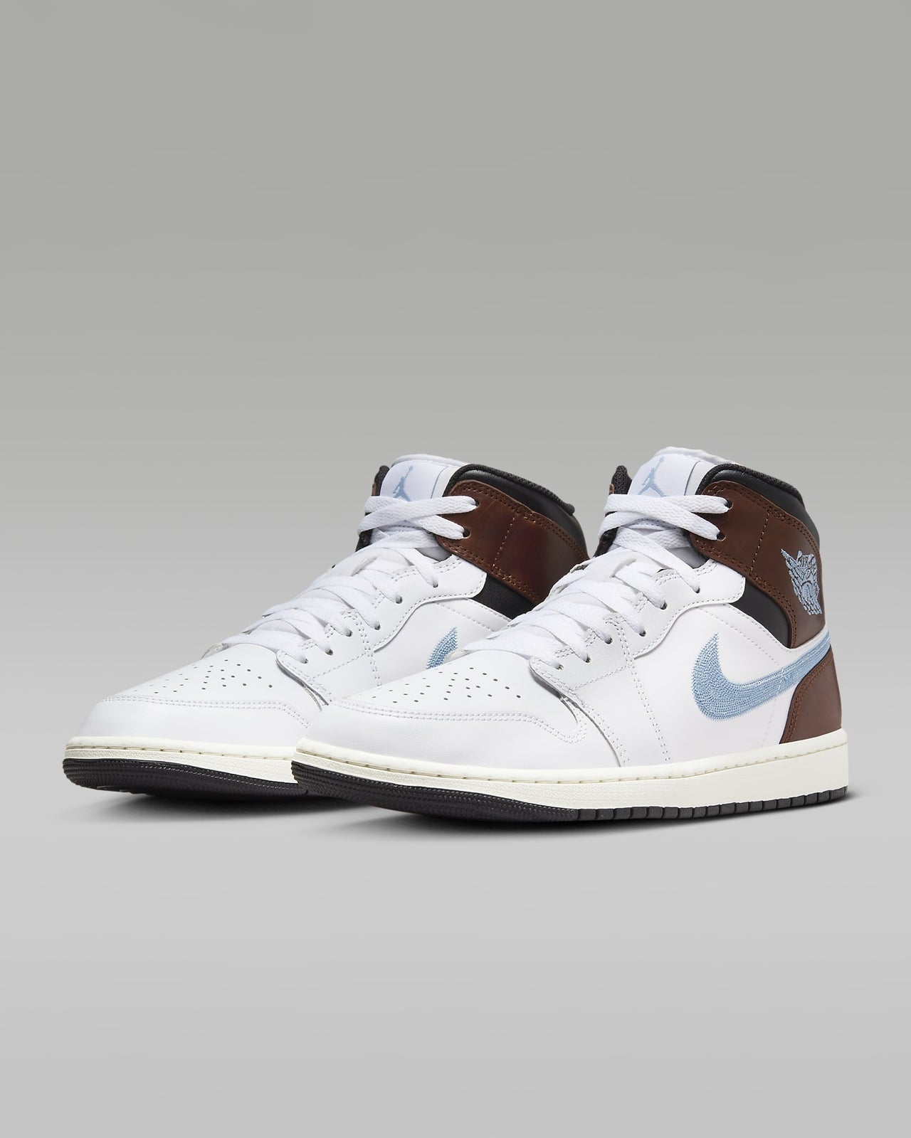 FQ7831-142 Nike Air Jordan 1 Mid SE White Black Sail Blue Grey (Men's)