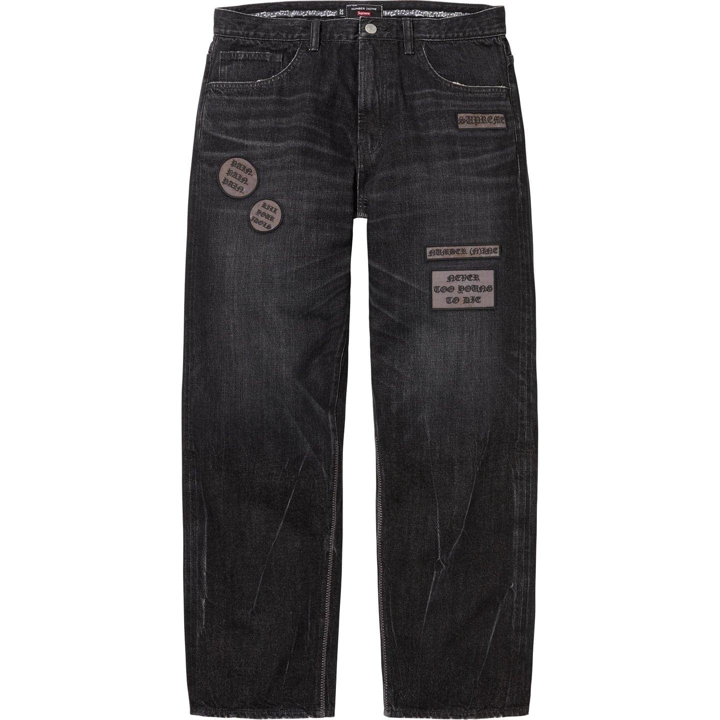 Supreme Number (N)ine Patches Loose Fit Jean Black