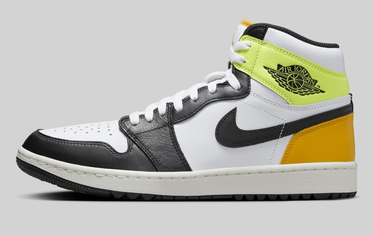 DQ0660-105 Nike Air Jordan 1 High Golf White University Gold Volt Black (Men's)