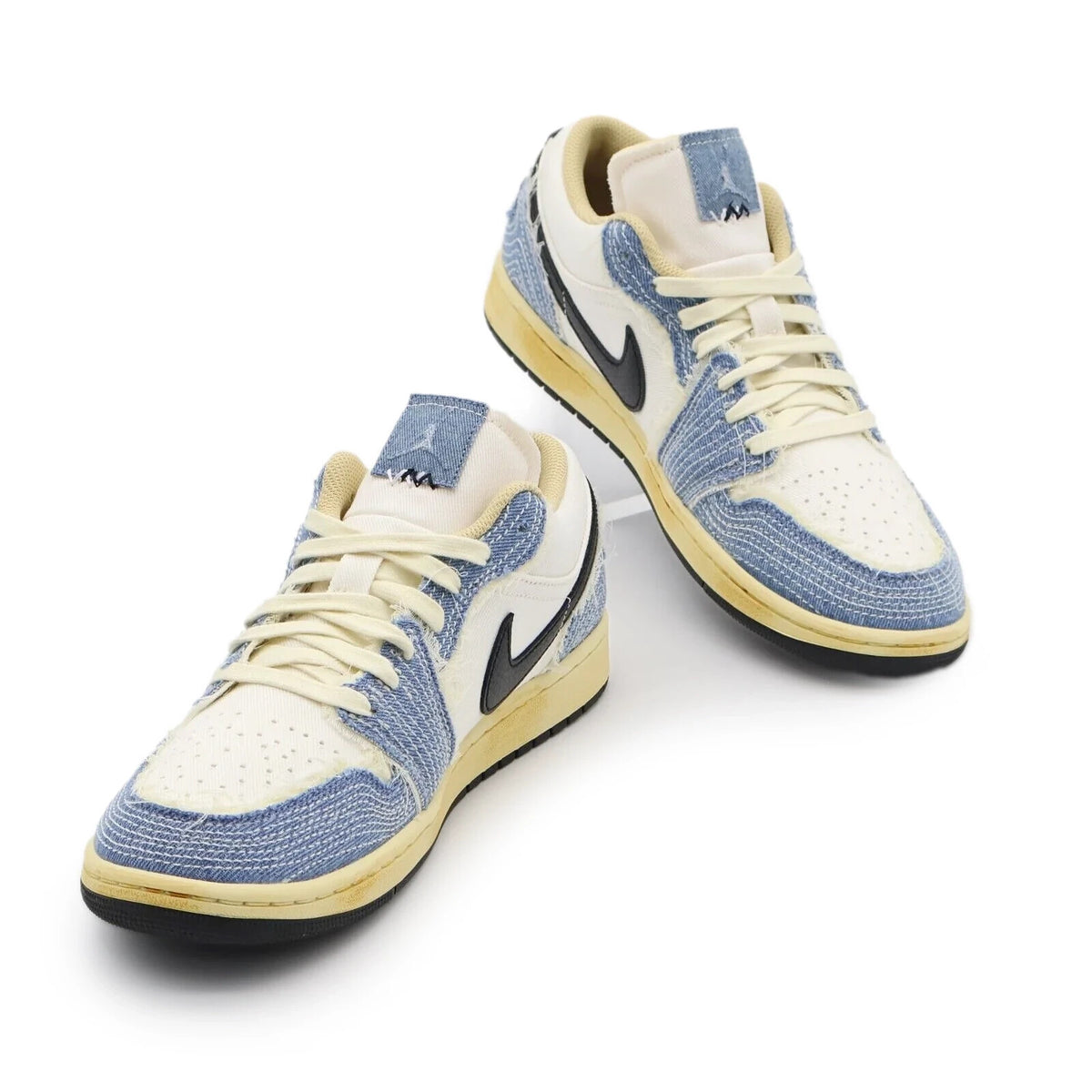 FN7670-493 Nike Air Jordan 1 Low SE World Make Japan Sashiko Denim Ivory (Men's)