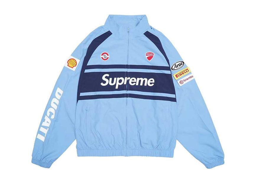 Supreme Ducati Track Jacket Light Blue
